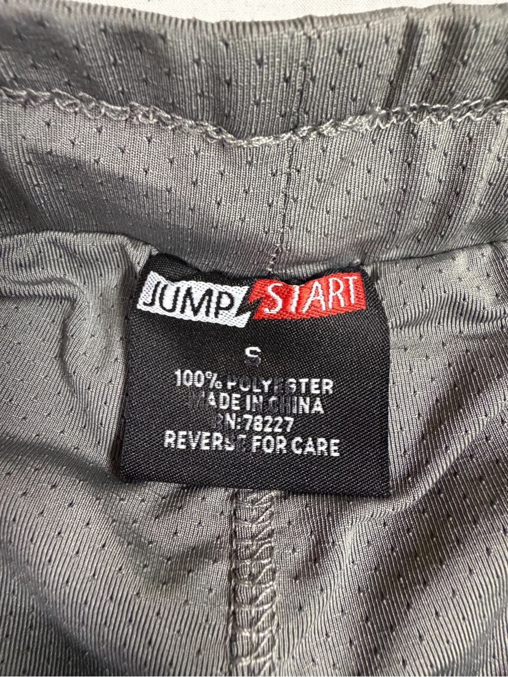 Men's Gray Drawstring Performance Shorts - Picture 3 of 5